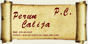 Perun Čalija vizit kartica